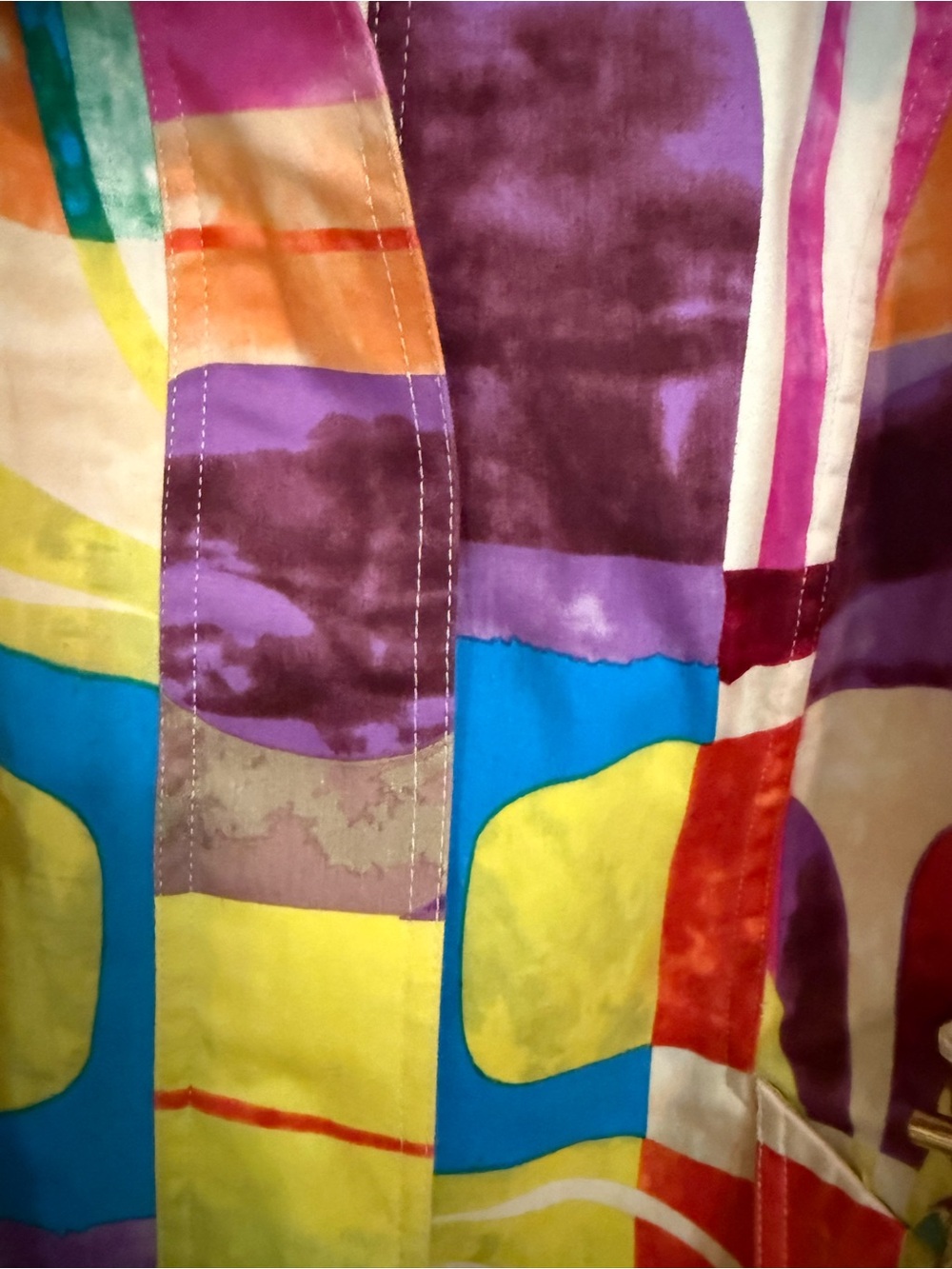 Women’s Multicolor Abstract Utility Jacket - Picture 2 of 6